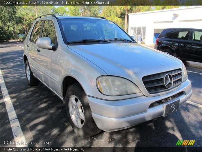 Brilliant Silver Metallic / Charcoal 2001 Mercedes-Benz ML 320 4Matic