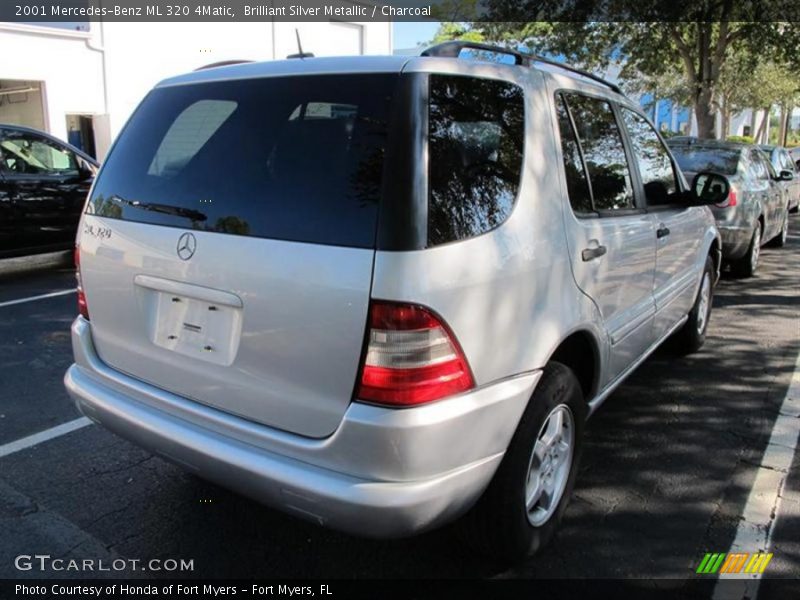 Brilliant Silver Metallic / Charcoal 2001 Mercedes-Benz ML 320 4Matic