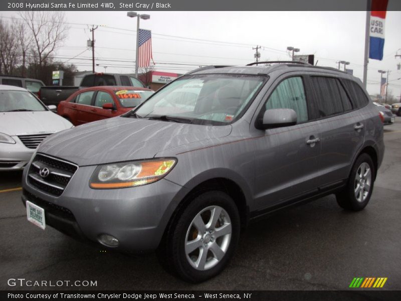 Steel Gray / Black 2008 Hyundai Santa Fe Limited 4WD