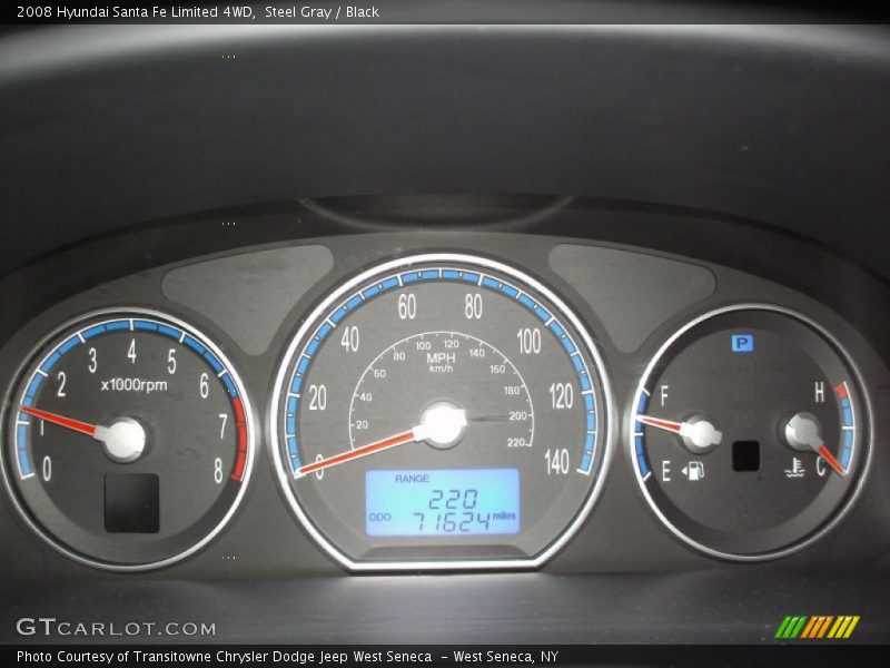 Steel Gray / Black 2008 Hyundai Santa Fe Limited 4WD