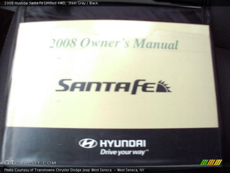 Steel Gray / Black 2008 Hyundai Santa Fe Limited 4WD