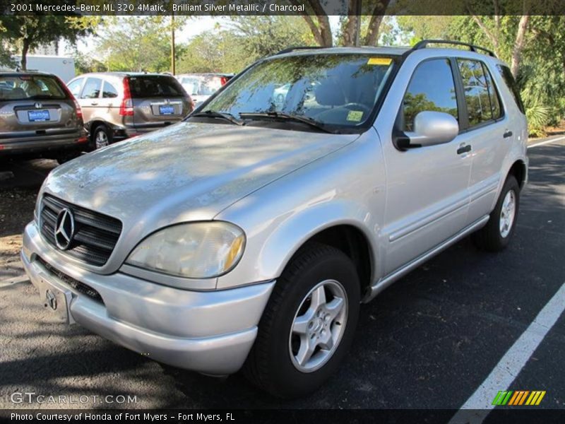 Brilliant Silver Metallic / Charcoal 2001 Mercedes-Benz ML 320 4Matic