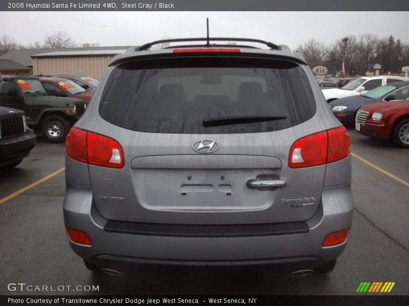 Steel Gray / Black 2008 Hyundai Santa Fe Limited 4WD