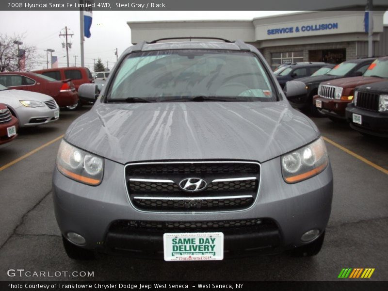 Steel Gray / Black 2008 Hyundai Santa Fe Limited 4WD