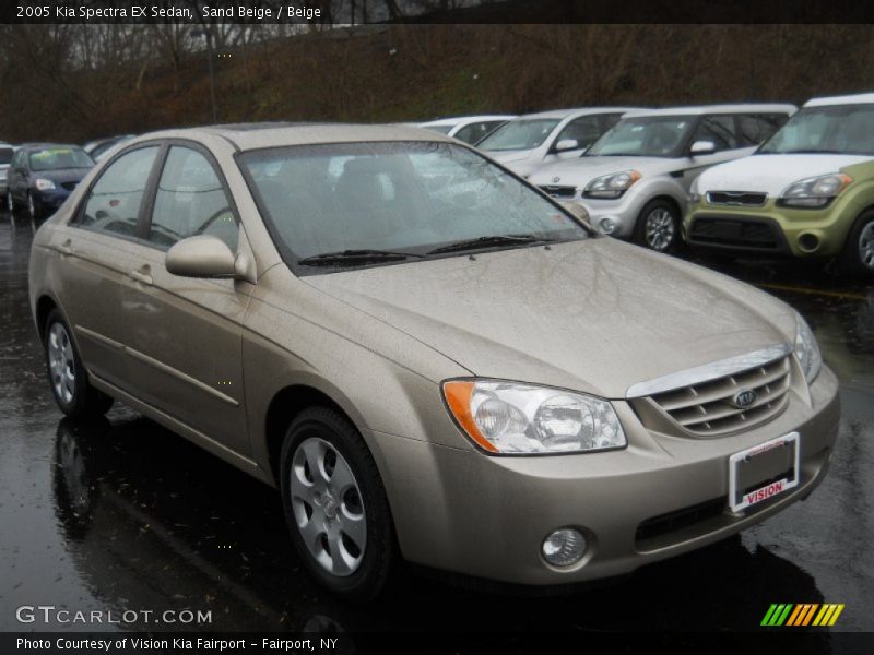 Sand Beige / Beige 2005 Kia Spectra EX Sedan
