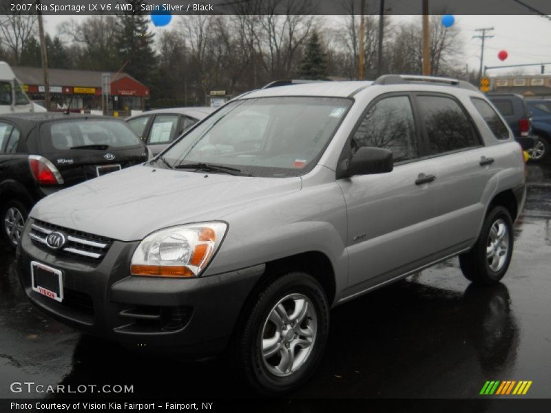 Satin Silver / Black 2007 Kia Sportage LX V6 4WD