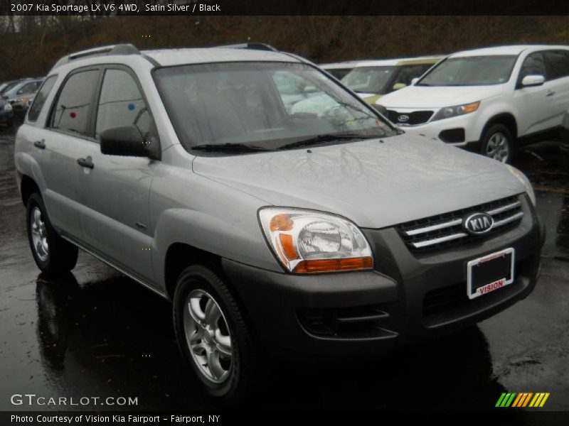 Satin Silver / Black 2007 Kia Sportage LX V6 4WD