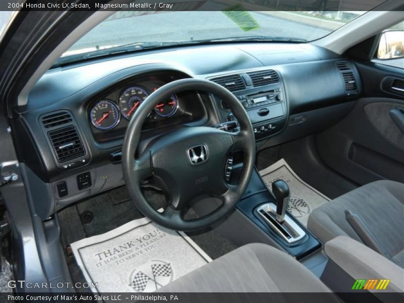 Magnesium Metallic / Gray 2004 Honda Civic LX Sedan