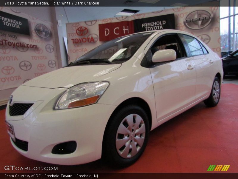 Polar White / Dark Charcoal 2010 Toyota Yaris Sedan