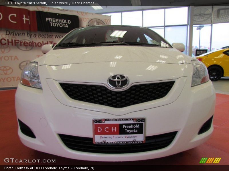 Polar White / Dark Charcoal 2010 Toyota Yaris Sedan