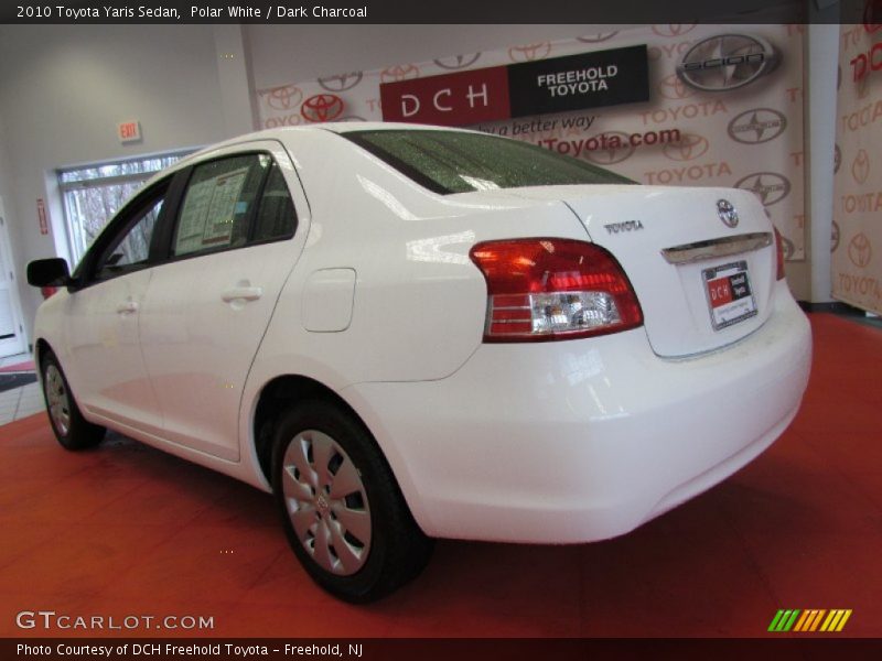 Polar White / Dark Charcoal 2010 Toyota Yaris Sedan