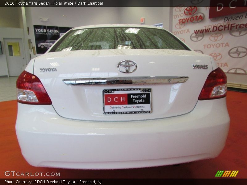Polar White / Dark Charcoal 2010 Toyota Yaris Sedan
