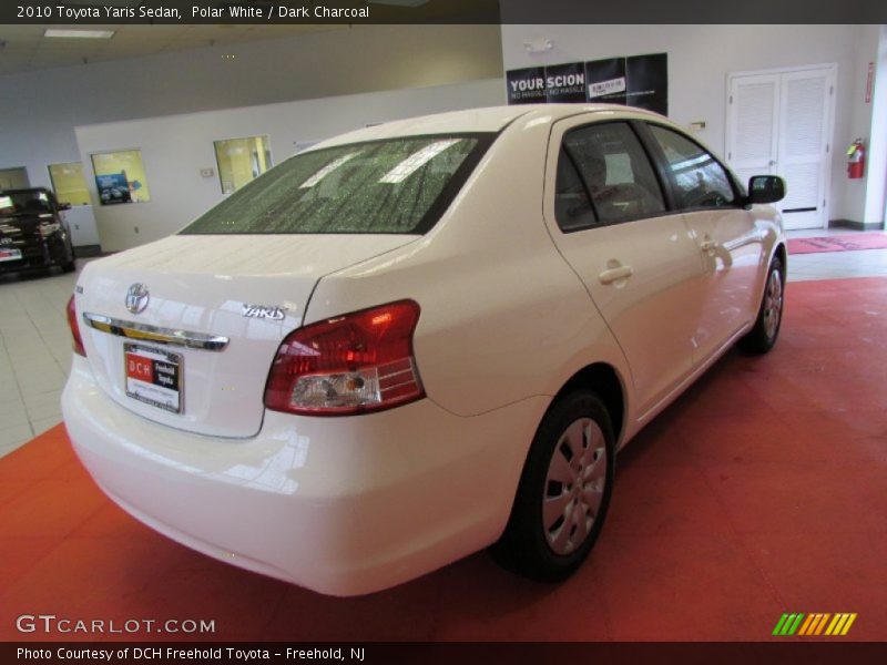 Polar White / Dark Charcoal 2010 Toyota Yaris Sedan