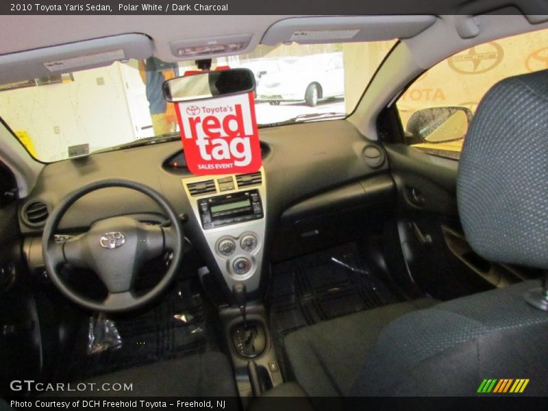 Polar White / Dark Charcoal 2010 Toyota Yaris Sedan