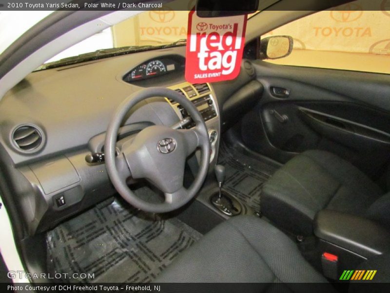 Polar White / Dark Charcoal 2010 Toyota Yaris Sedan