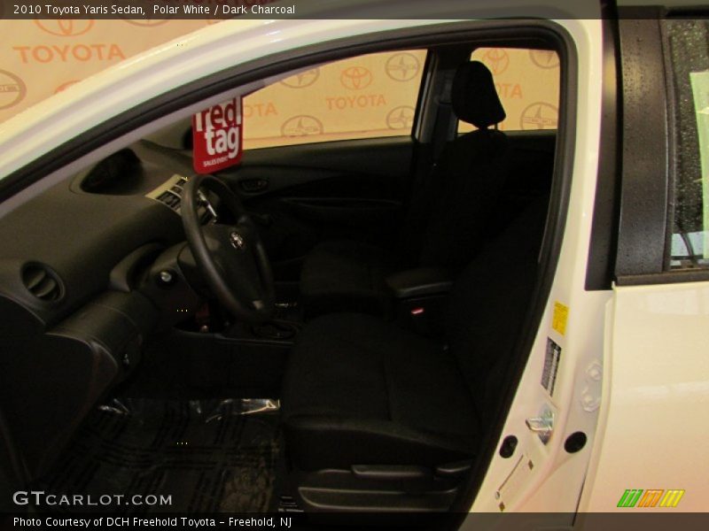 Polar White / Dark Charcoal 2010 Toyota Yaris Sedan