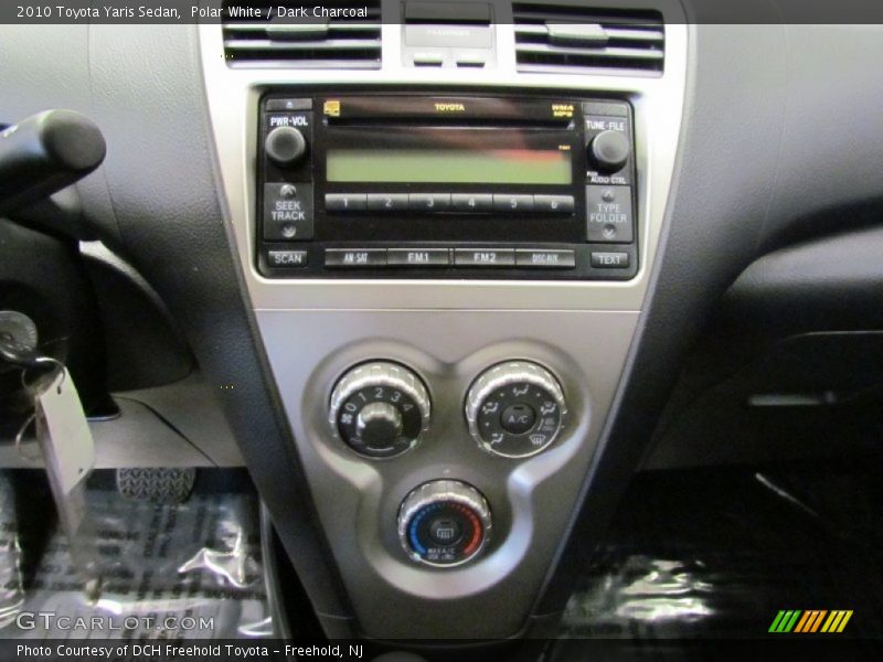 Polar White / Dark Charcoal 2010 Toyota Yaris Sedan