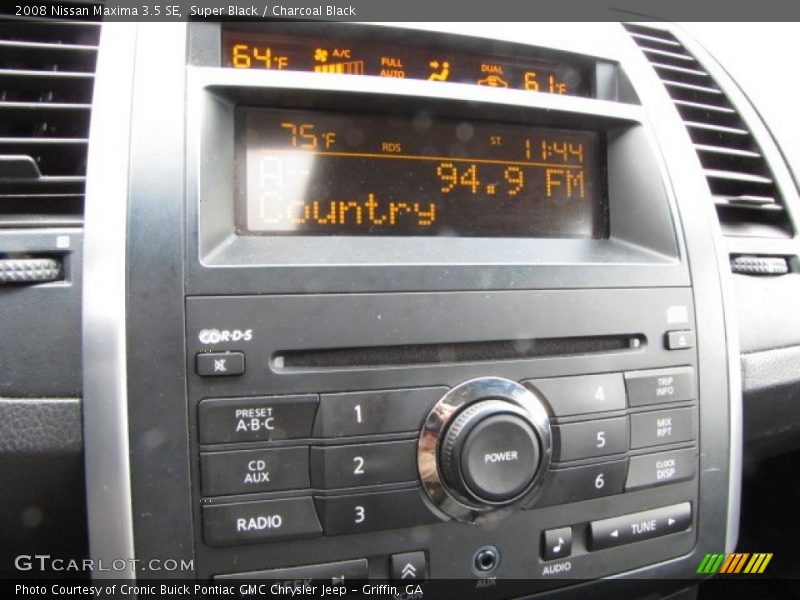 Super Black / Charcoal Black 2008 Nissan Maxima 3.5 SE