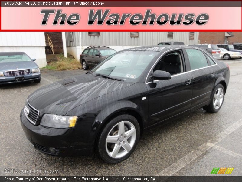Brilliant Black / Ebony 2005 Audi A4 3.0 quattro Sedan