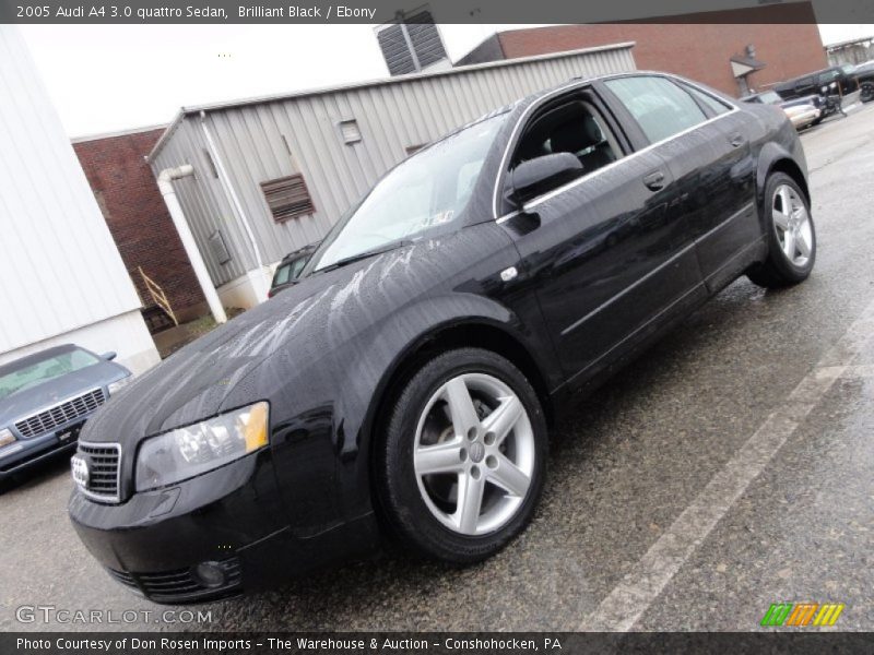 Brilliant Black / Ebony 2005 Audi A4 3.0 quattro Sedan