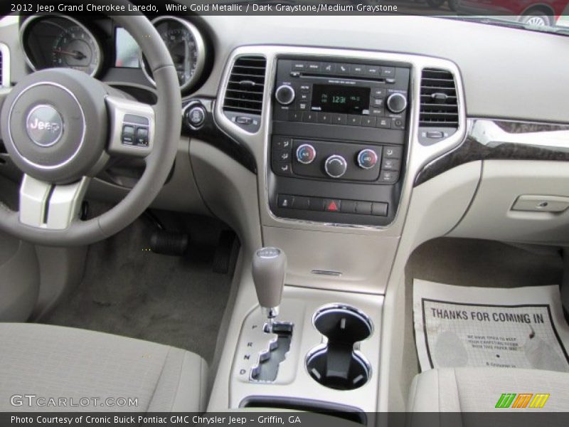 White Gold Metallic / Dark Graystone/Medium Graystone 2012 Jeep Grand Cherokee Laredo