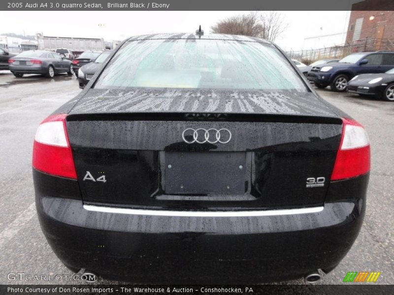 Brilliant Black / Ebony 2005 Audi A4 3.0 quattro Sedan
