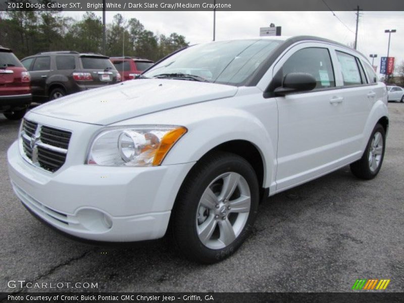 Bright White / Dark Slate Gray/Medium Graystone 2012 Dodge Caliber SXT