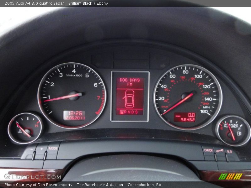  2005 A4 3.0 quattro Sedan 3.0 quattro Sedan Gauges