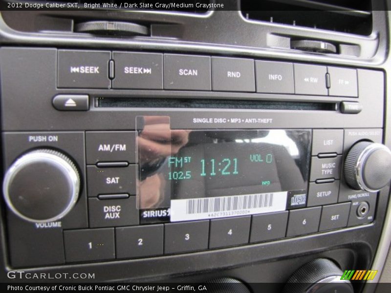 Bright White / Dark Slate Gray/Medium Graystone 2012 Dodge Caliber SXT