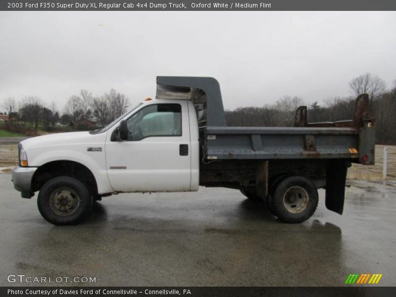  2003 F350 Super Duty XL Regular Cab 4x4 Dump Truck Oxford White