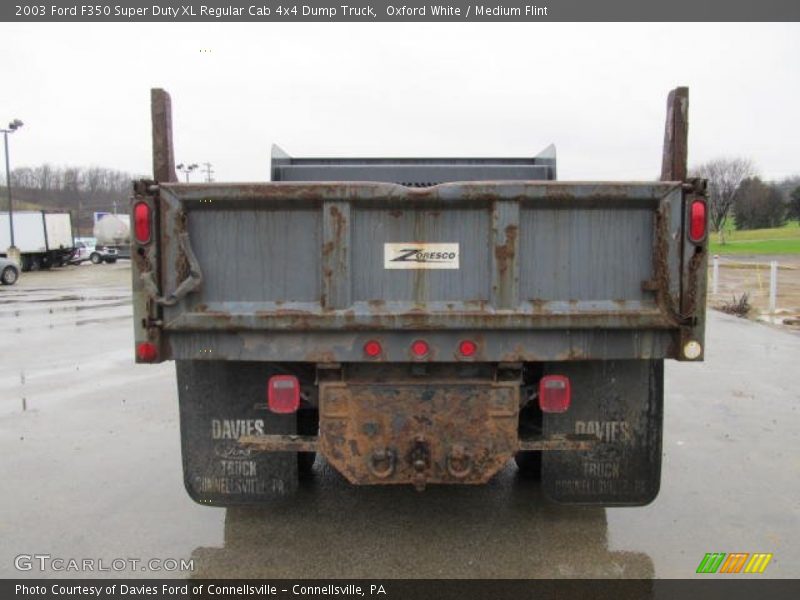 Oxford White / Medium Flint 2003 Ford F350 Super Duty XL Regular Cab 4x4 Dump Truck