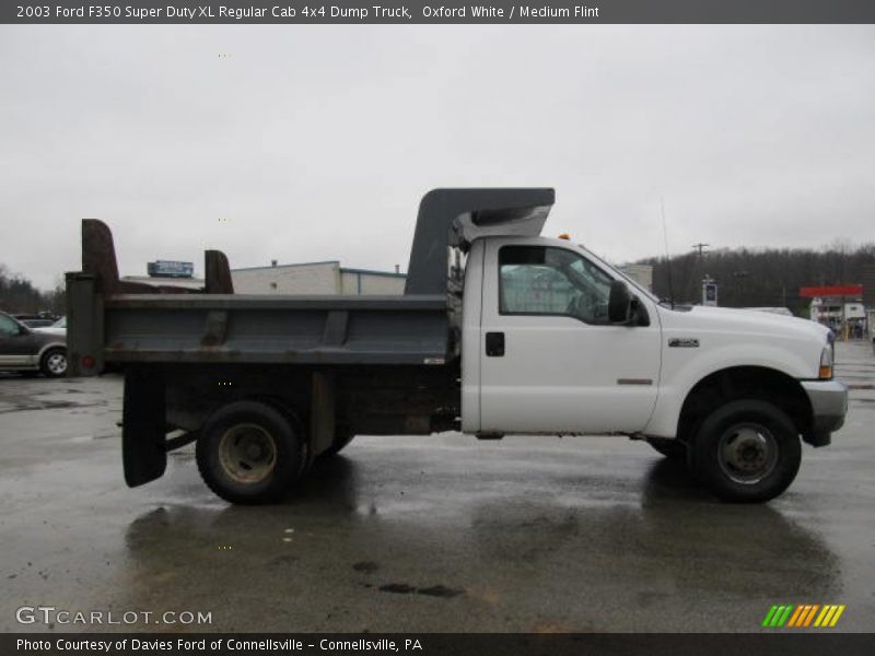 Oxford White / Medium Flint 2003 Ford F350 Super Duty XL Regular Cab 4x4 Dump Truck