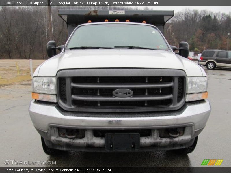 Oxford White / Medium Flint 2003 Ford F350 Super Duty XL Regular Cab 4x4 Dump Truck
