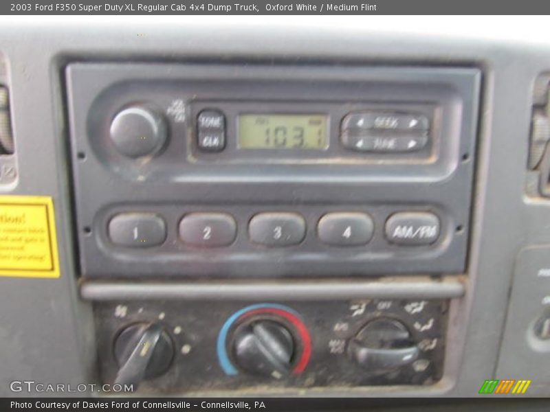 Oxford White / Medium Flint 2003 Ford F350 Super Duty XL Regular Cab 4x4 Dump Truck