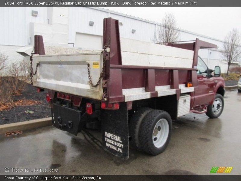Dark Toreador Red Metallic / Medium Flint 2004 Ford F450 Super Duty XL Regular Cab Chassis Dump Truck