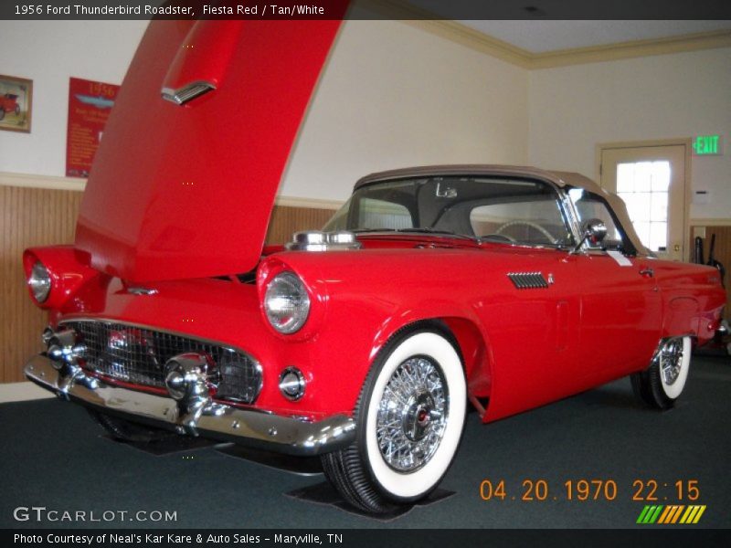 Fiesta Red / Tan/White 1956 Ford Thunderbird Roadster