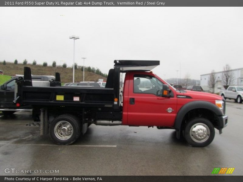  2011 F550 Super Duty XL Regular Cab 4x4 Dump Truck Vermillion Red