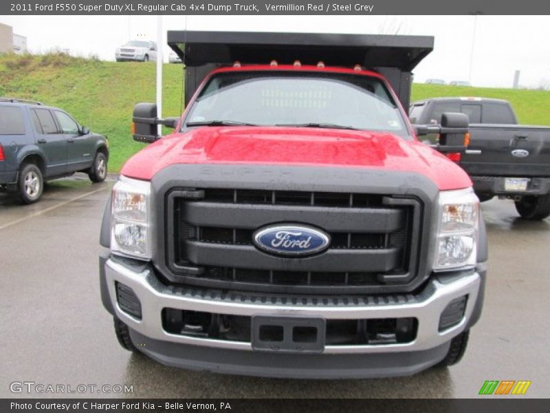 Vermillion Red / Steel Grey 2011 Ford F550 Super Duty XL Regular Cab 4x4 Dump Truck