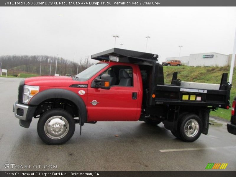 Vermillion Red / Steel Grey 2011 Ford F550 Super Duty XL Regular Cab 4x4 Dump Truck