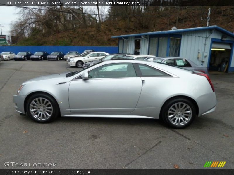 Radiant Silver Metallic / Light Titanium/Ebony 2011 Cadillac CTS 4 AWD Coupe
