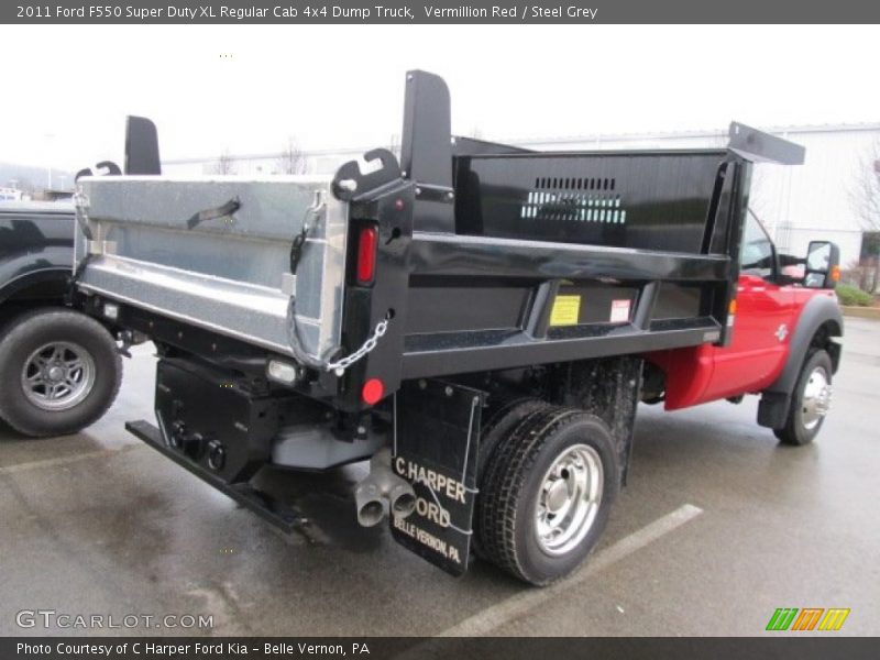  2011 F550 Super Duty XL Regular Cab 4x4 Dump Truck Vermillion Red