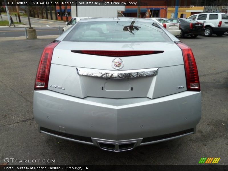 Radiant Silver Metallic / Light Titanium/Ebony 2011 Cadillac CTS 4 AWD Coupe