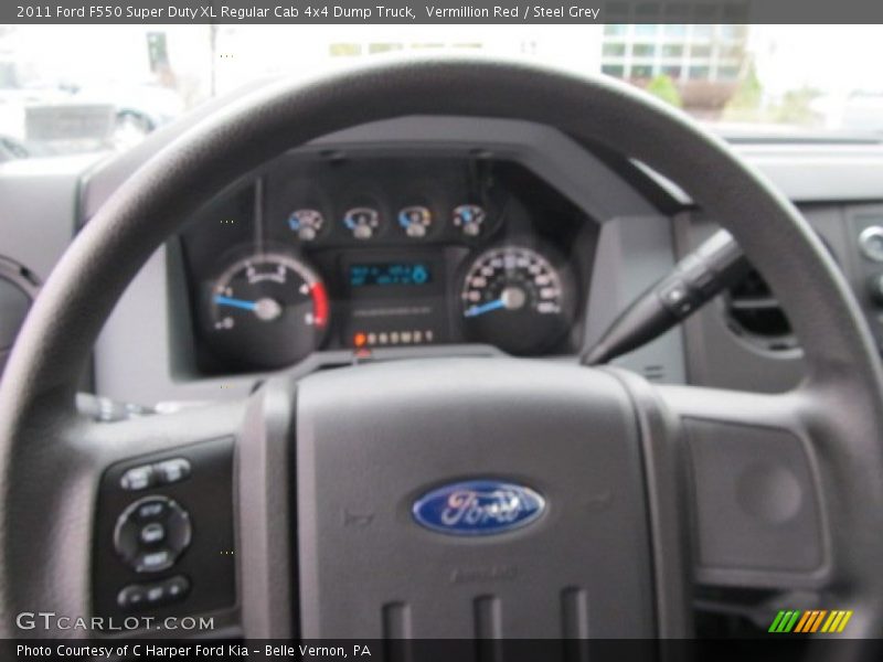 Vermillion Red / Steel Grey 2011 Ford F550 Super Duty XL Regular Cab 4x4 Dump Truck