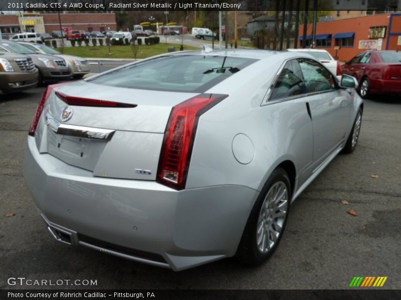 Radiant Silver Metallic / Light Titanium/Ebony 2011 Cadillac CTS 4 AWD Coupe