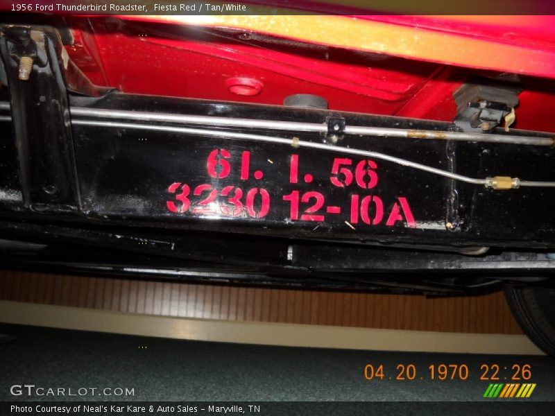 Undercarriage of 1956 Thunderbird Roadster