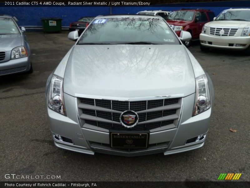 Radiant Silver Metallic / Light Titanium/Ebony 2011 Cadillac CTS 4 AWD Coupe