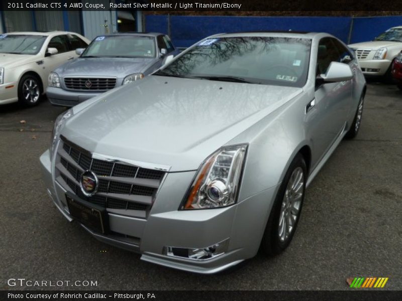 Radiant Silver Metallic / Light Titanium/Ebony 2011 Cadillac CTS 4 AWD Coupe