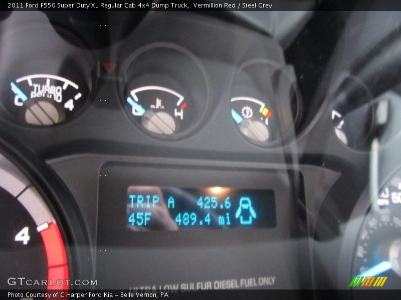 Vermillion Red / Steel Grey 2011 Ford F550 Super Duty XL Regular Cab 4x4 Dump Truck