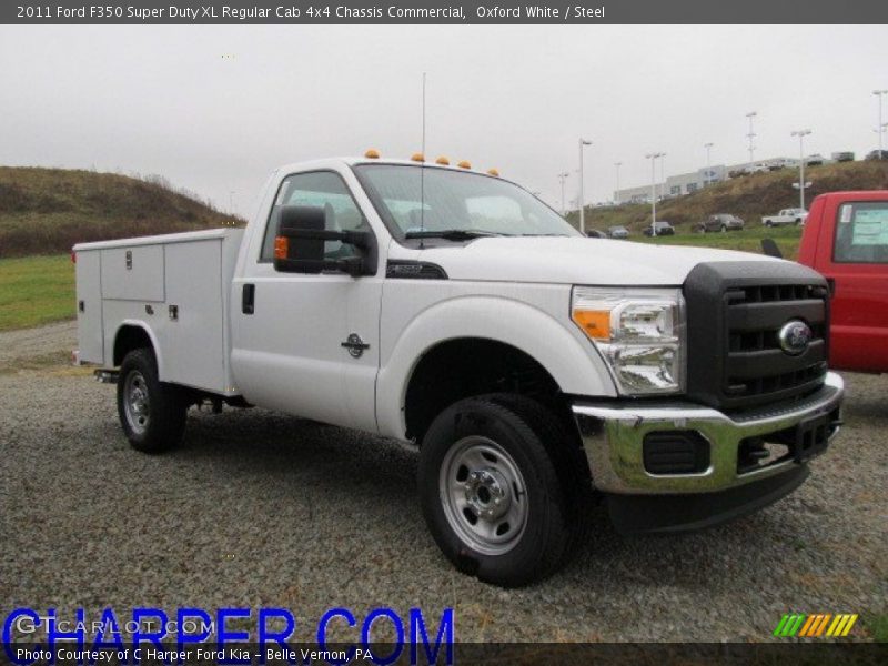 Oxford White / Steel 2011 Ford F350 Super Duty XL Regular Cab 4x4 Chassis Commercial