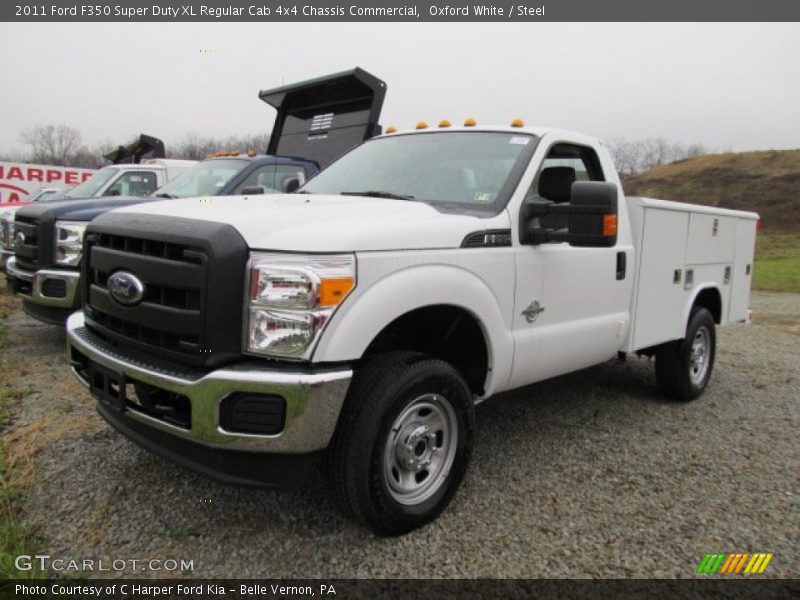 Oxford White / Steel 2011 Ford F350 Super Duty XL Regular Cab 4x4 Chassis Commercial